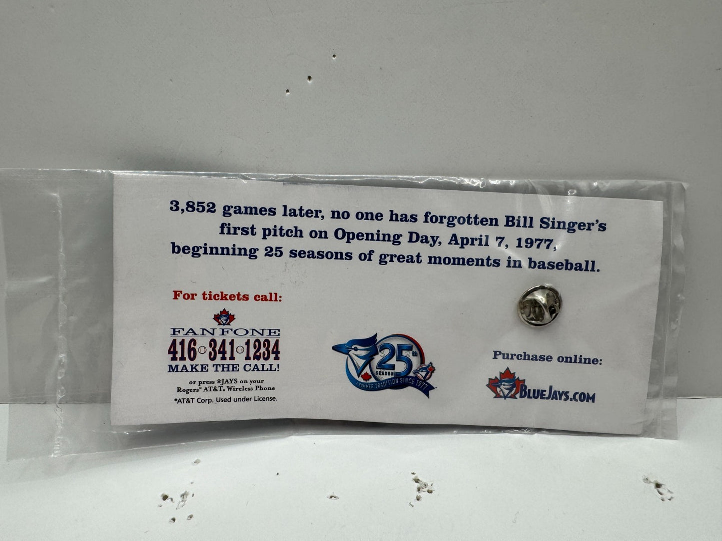 Toronto Blue Jays 2001 25th Season SkyDome Sox Lapel Pin MLB