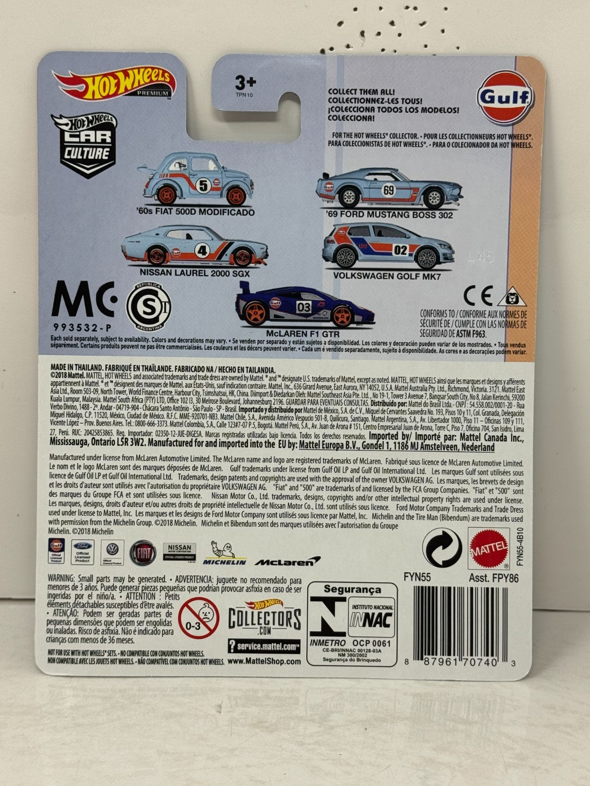 Hot Wheels Premium Gulf McLaren F1 GTR 1:64 Diecast