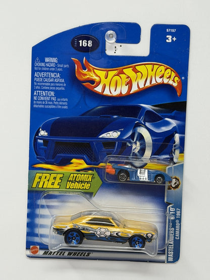 Hot Wheels Wastelanders 1967 Chevrolet Camaro 1:64 Diecast Yellow Bonus Atomix