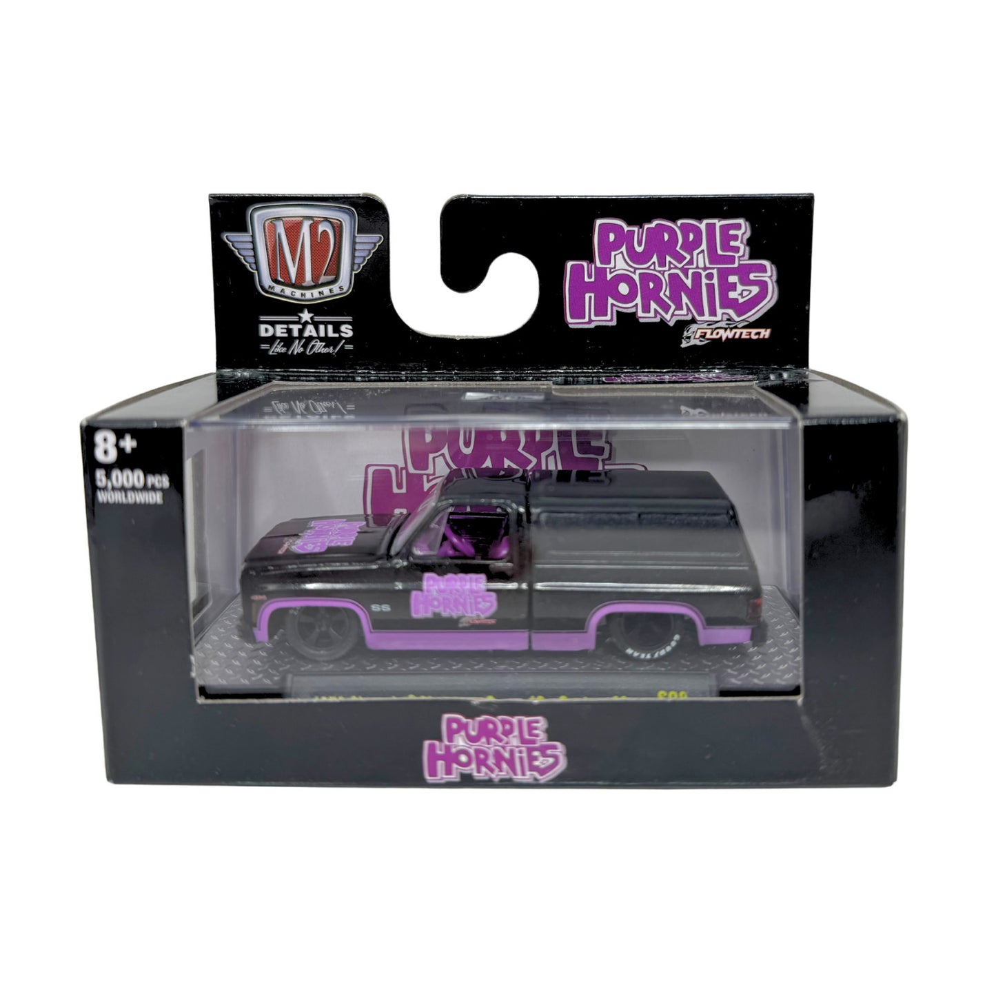 M2 Machines Purple Hornies 1973 Chevrolet Cheyenne Super 10 Custom 1:64 Diecast