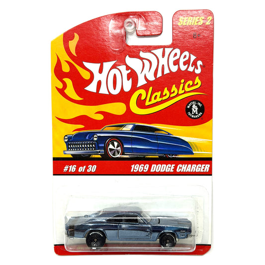 Hot Wheels Classics Series 2 1969 Dodge Charger 1:64 Diecast Steel Blue