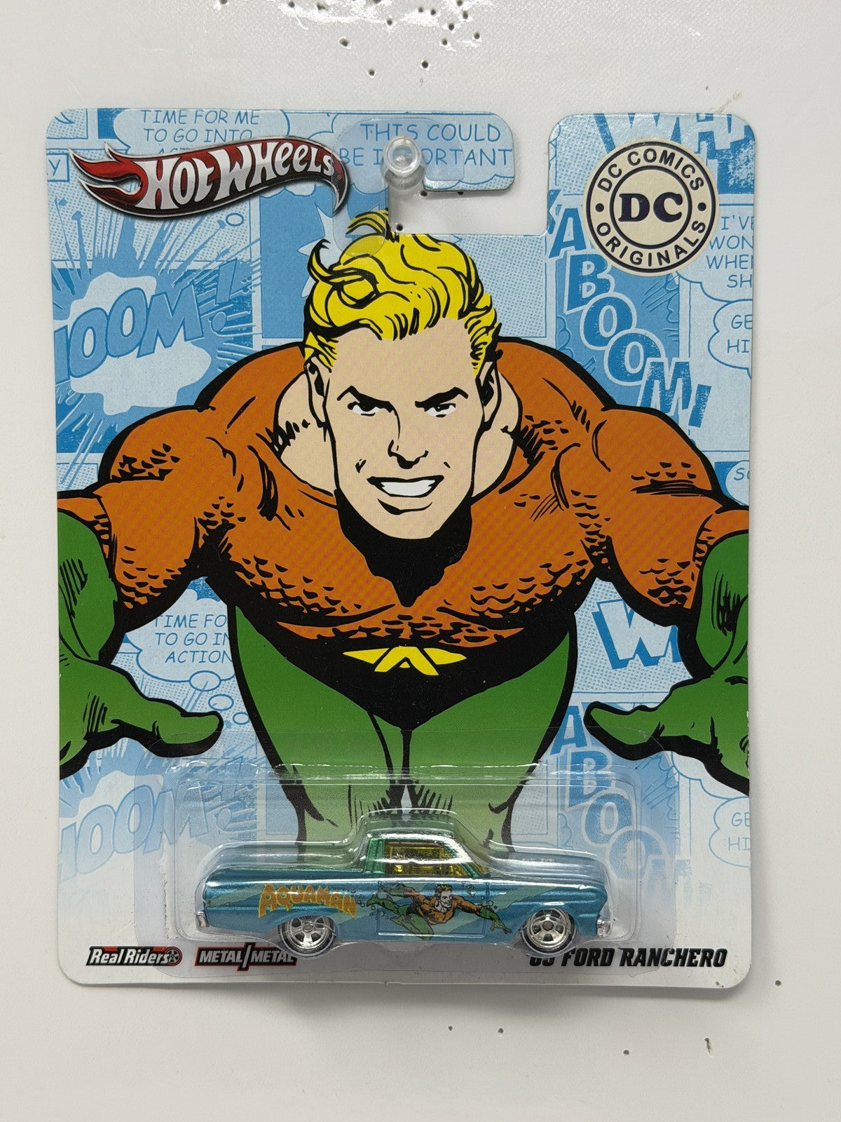 Hot Wheels DC Originals 1965 Ford Ranchero Aquaman 1:64 Diecast Real Riders