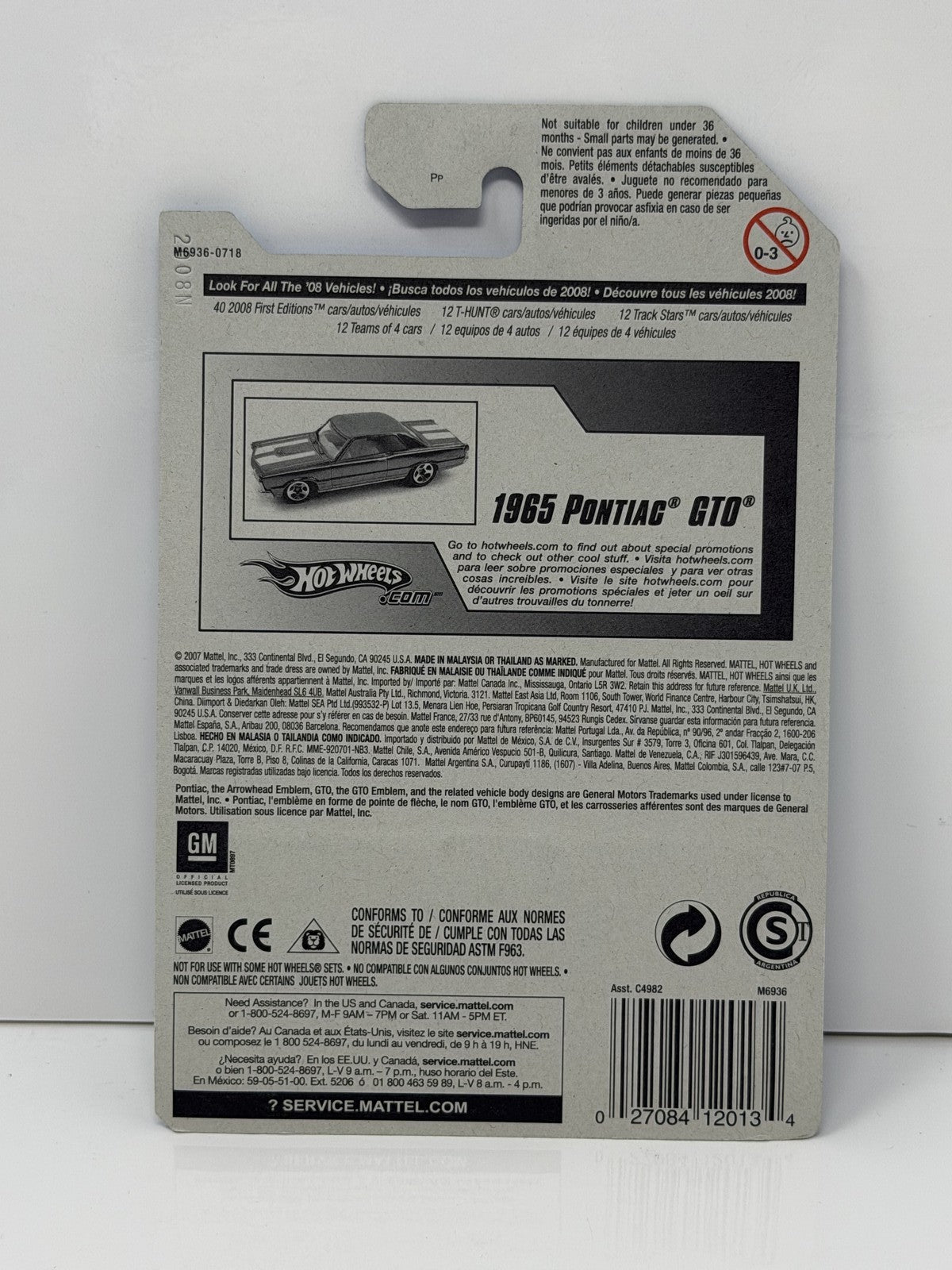 Hot Wheels Hot Wheels Stars 1965 Pontiac GTO 1:64 Diecast Orange