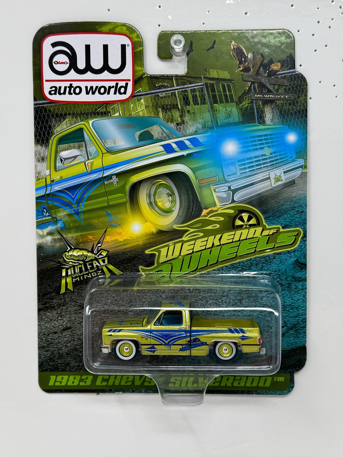 Auto World Nuclear Mindz Weekend of Wheels 1983 Chevrolet Silverado 1:64 Diecast