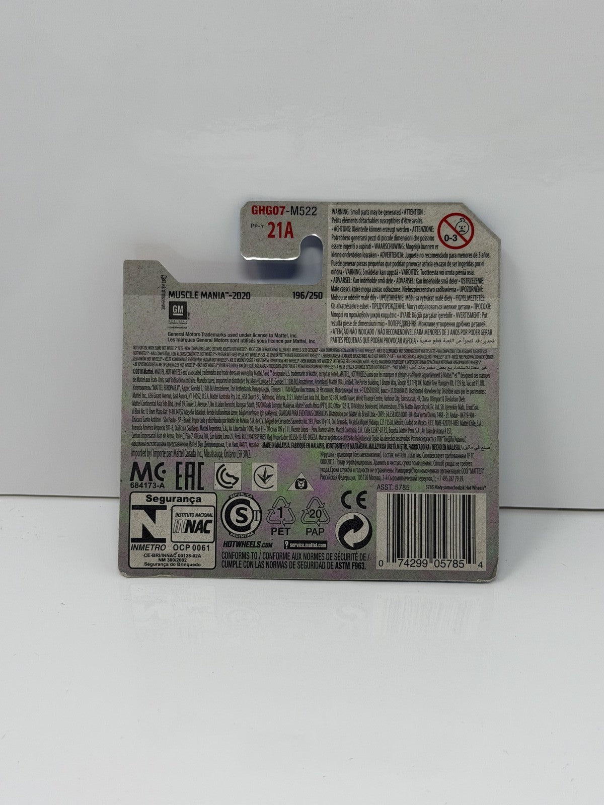 Hot Wheels Muscle Mania 1986 Chevrolet Monte Carlo SS 1:64 Diecast Short Card