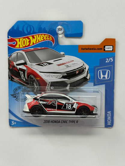 Hot Wheels Honda 2018 Honda Civic Type R 1:64 Diecast Short Card