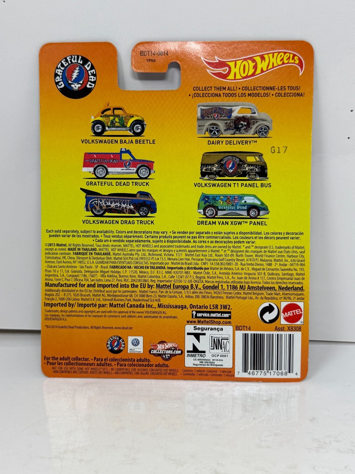 Hot Wheels Grateful Dead Volkswagen Drag Truck 1:64 Diecast Real Riders