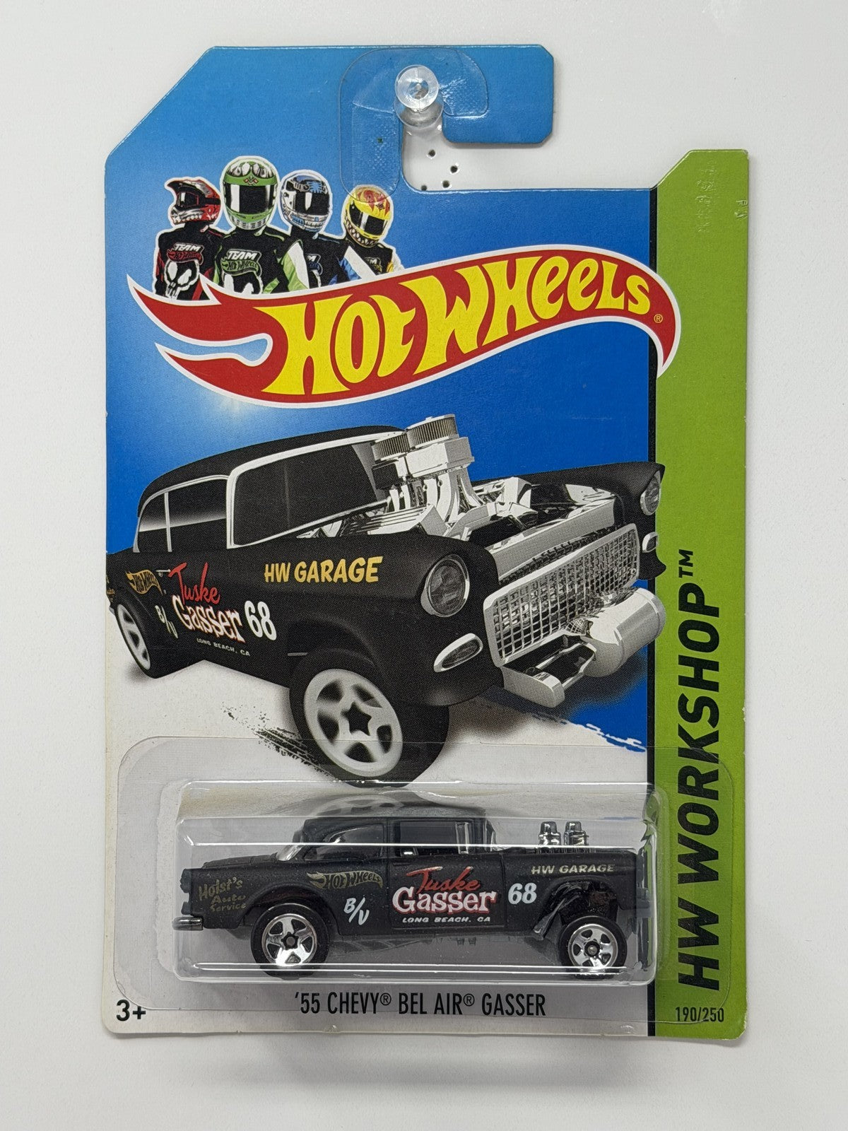 Hot Wheels HW Workshop 1955 Chevy Bel Air Gasser Black 1:64 Diecast