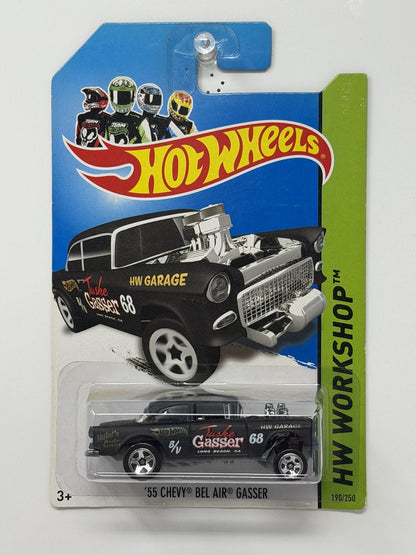 Hot Wheels HW Workshop 1955 Chevy Bel Air Gasser Black 1:64 Diecast