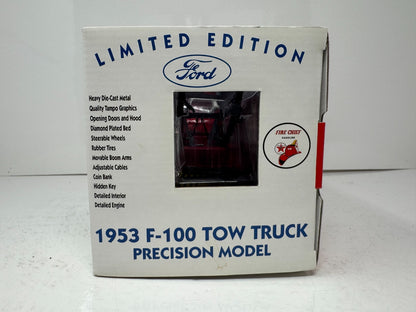 Gearbox Fire Chief Gasoline 1953 Ford F-100 Tow Truck 1:24 Diecast Coin Bank