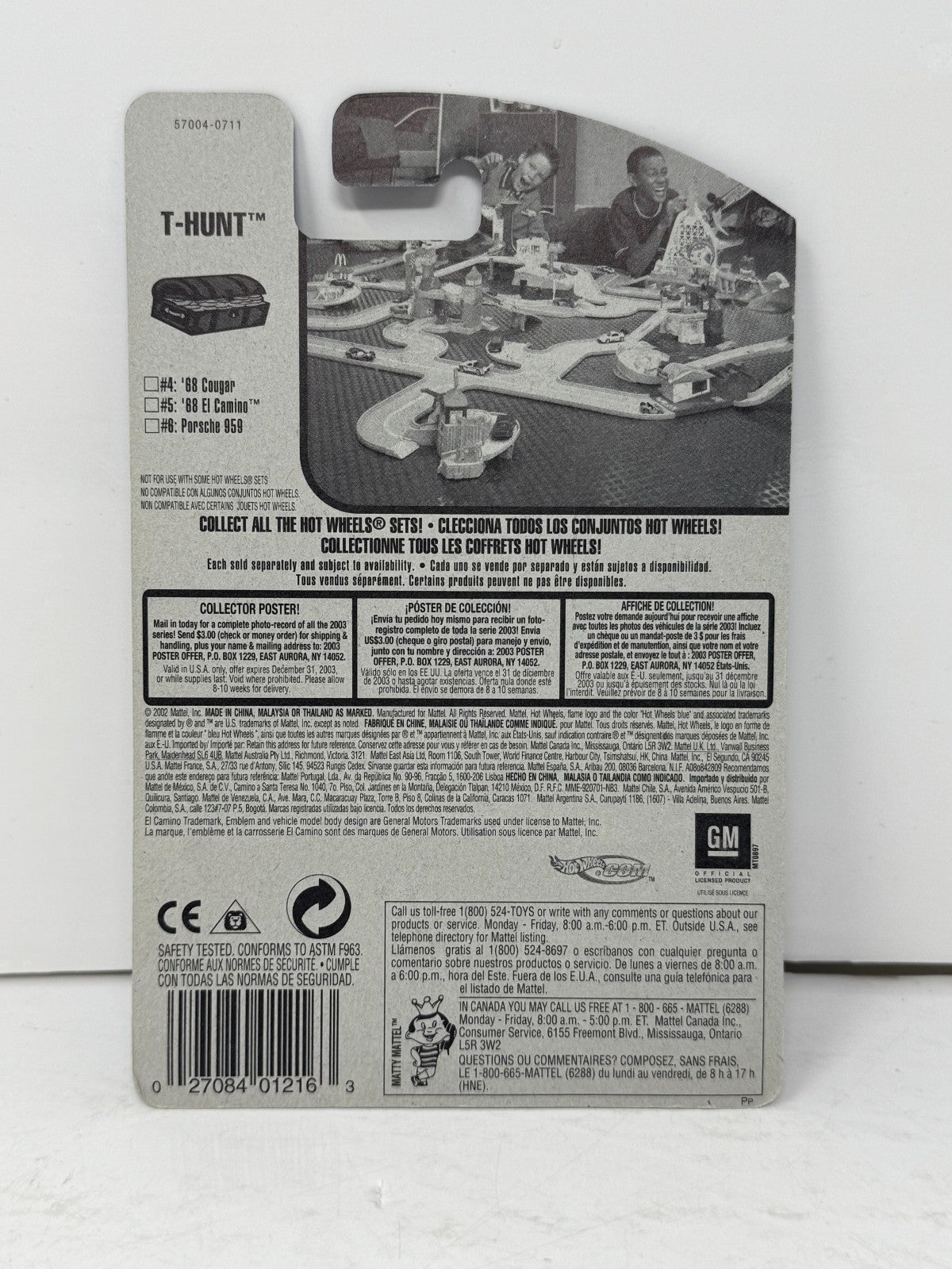 Hot Wheels T-Hunt 1968 El Camino 1:64 Diecast Real Riders