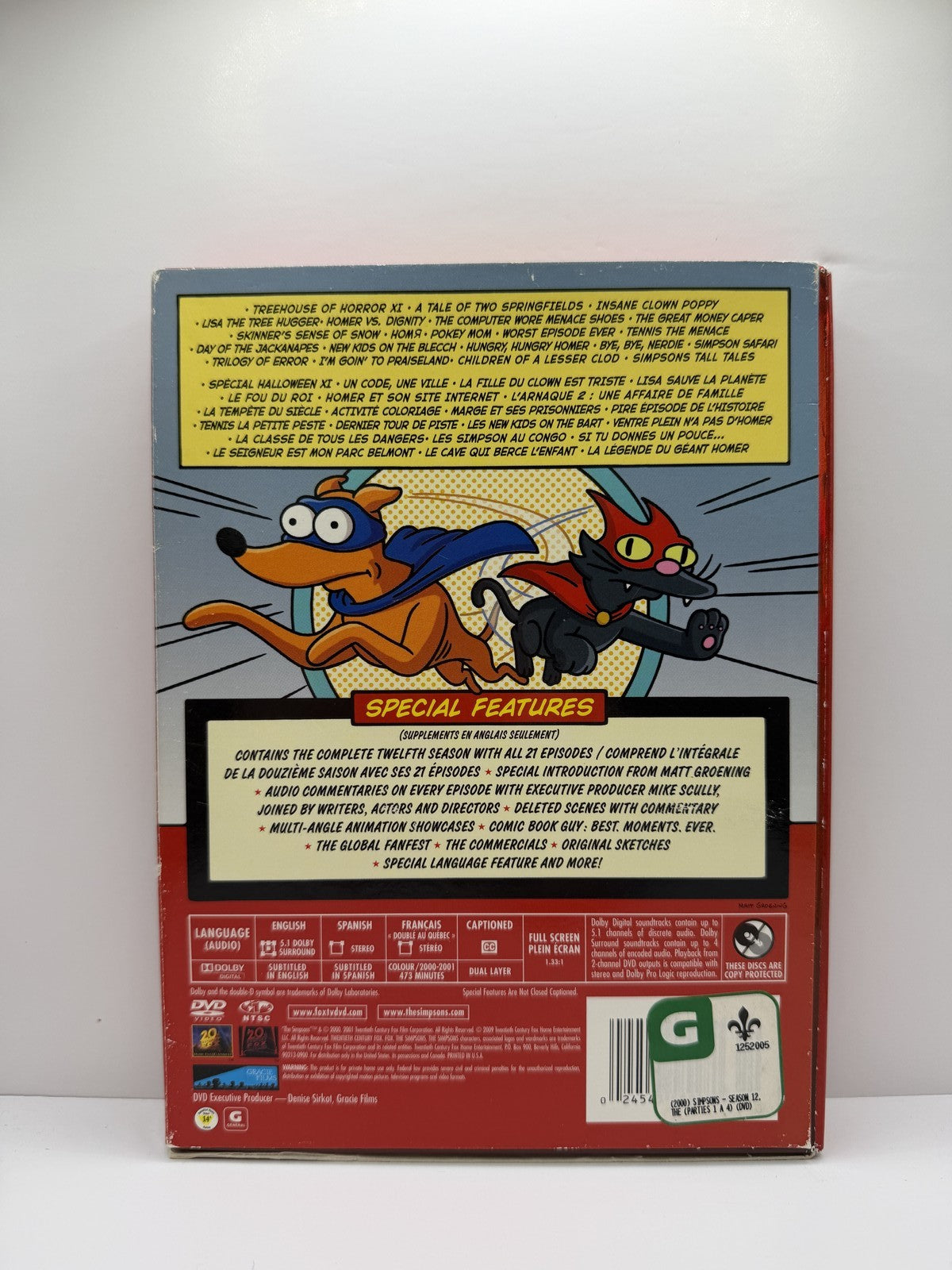 Simpsons Season 12 (DVD) Simpsons Animation