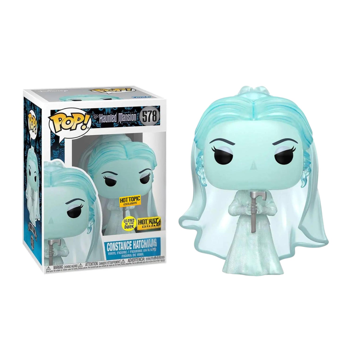 Funko Pop! Disney Haunted Mansion #578 Constance Hatchaway Hot Topic GITD Figure