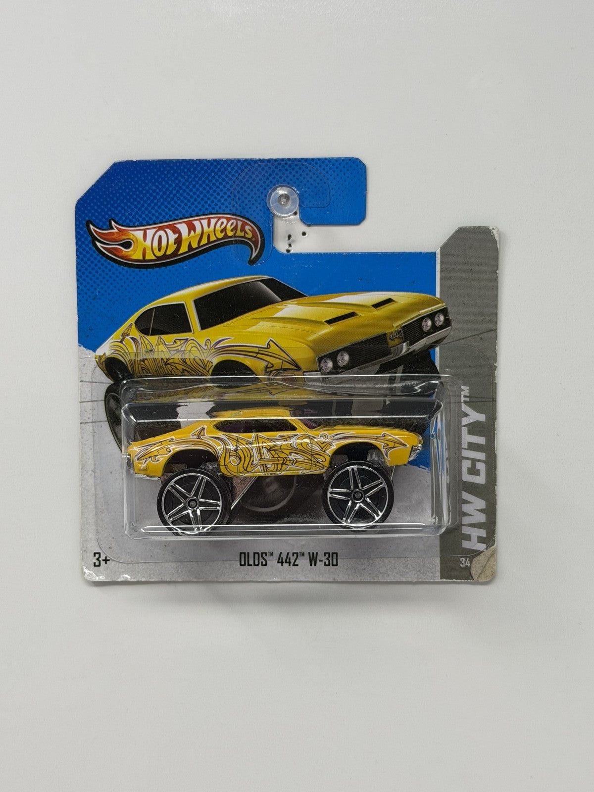 Hot Wheels HW City Olds 442 W-30 1:64 Diecast Yellow Short Card