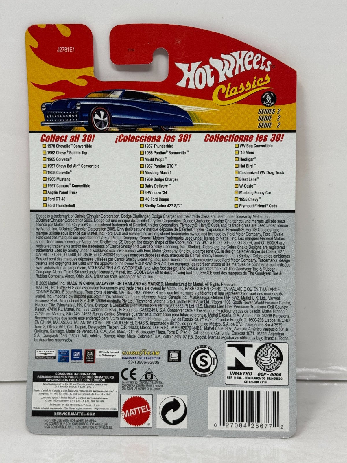 Hot Wheels Classics Customized Volkswagen Drag Truck Red White 1:64 Diecast