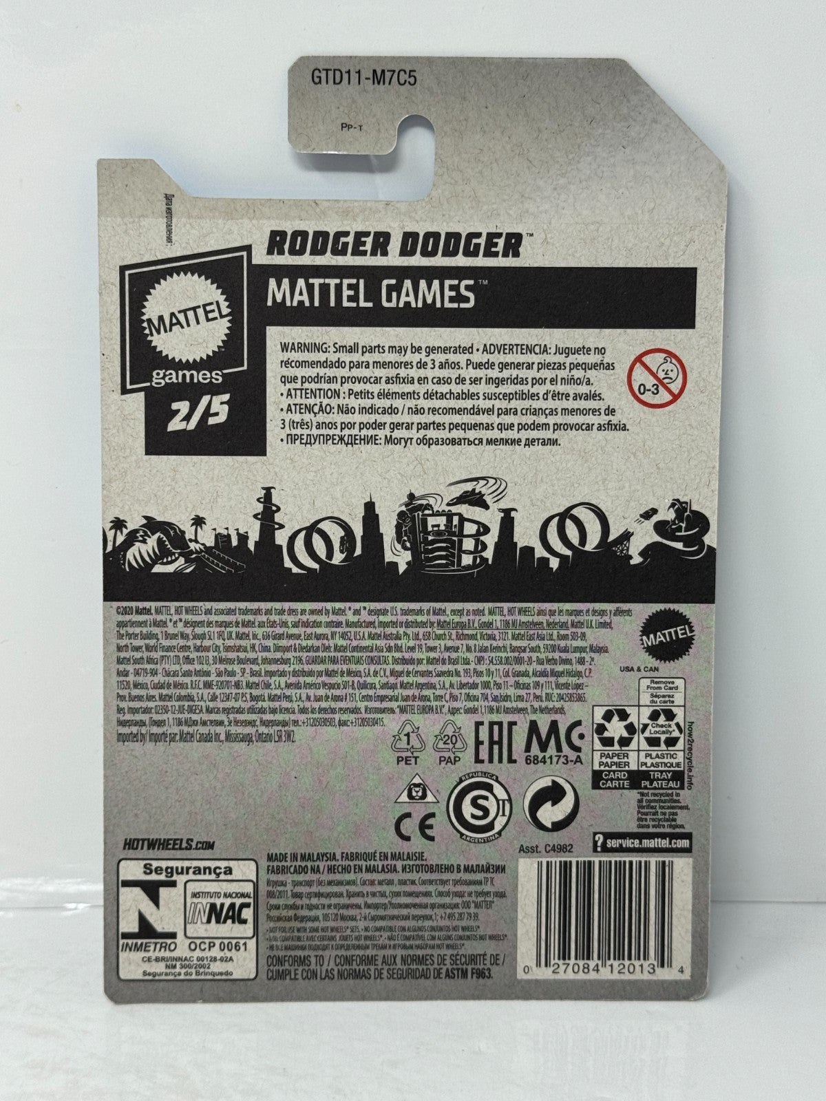 Hot Wheels Super Treasure Hunt Rodger Dodger Mattel Games 1:64 Diecast