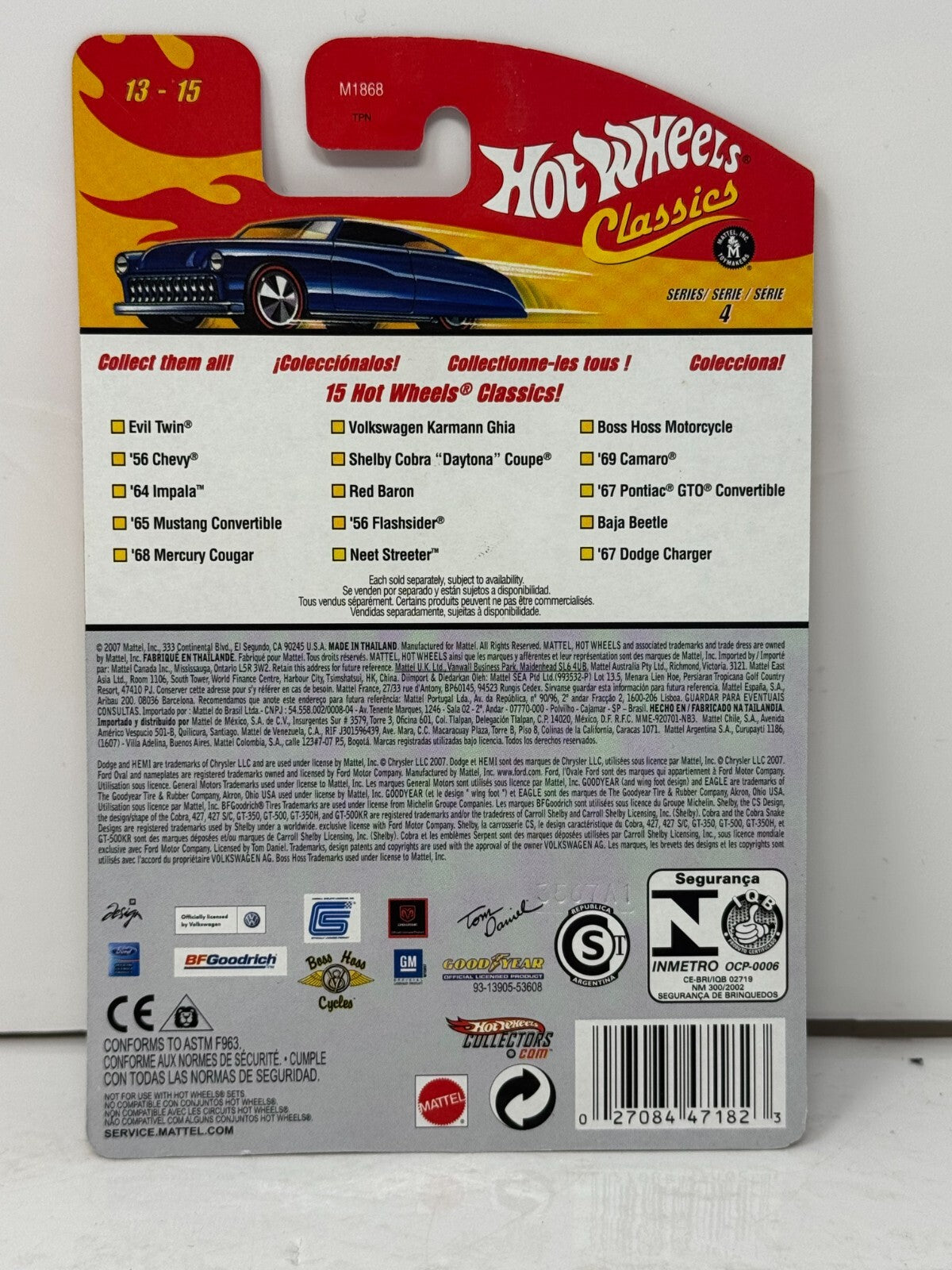 Hot Wheels Classics 1967 Pontiac GTO Convertible Series 4 Muscle Car 1:64 Diecast