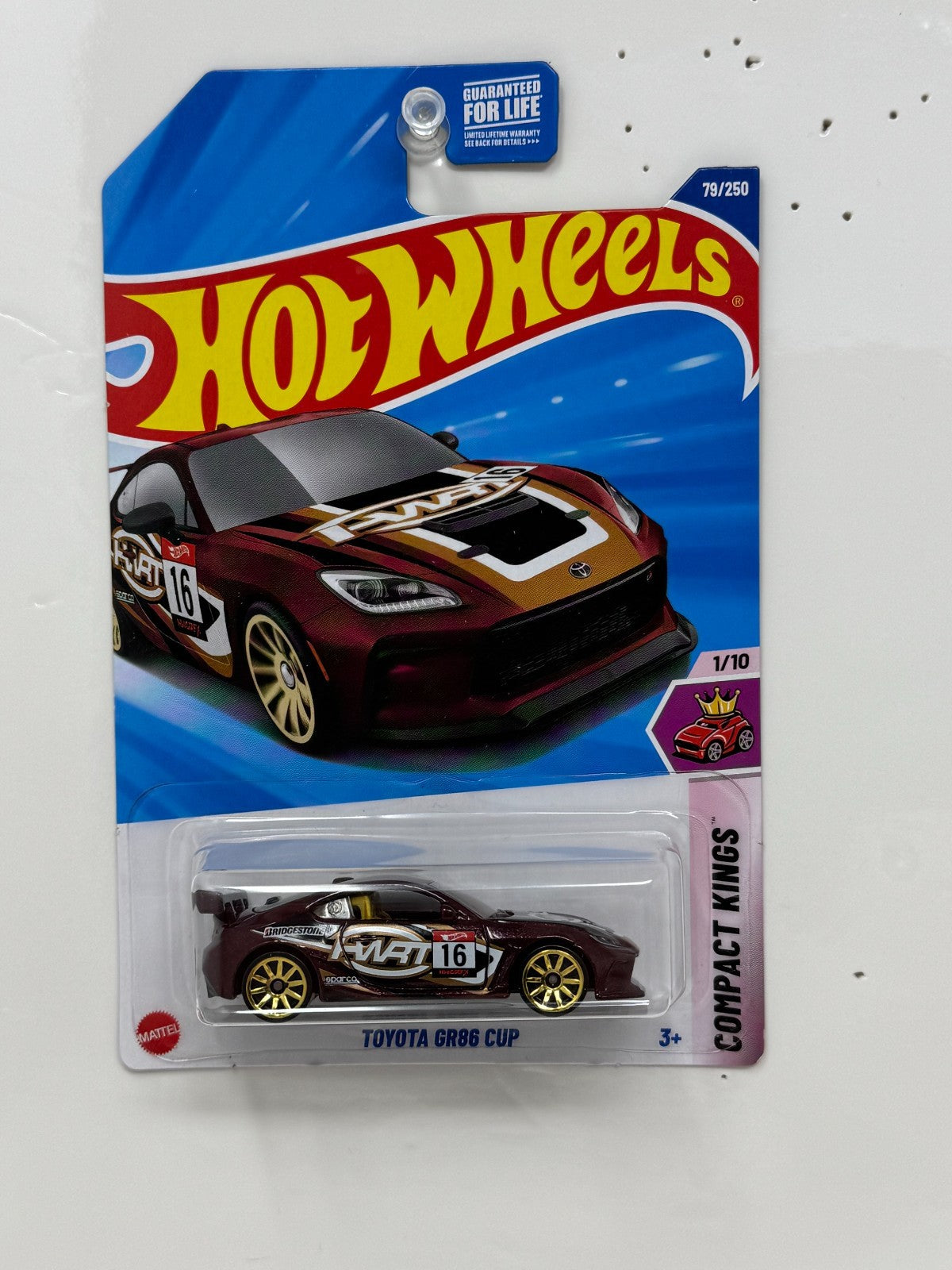 Hot Wheels Compact Kings Toyota GR86 Cup 1:64 Diecast Burgundy