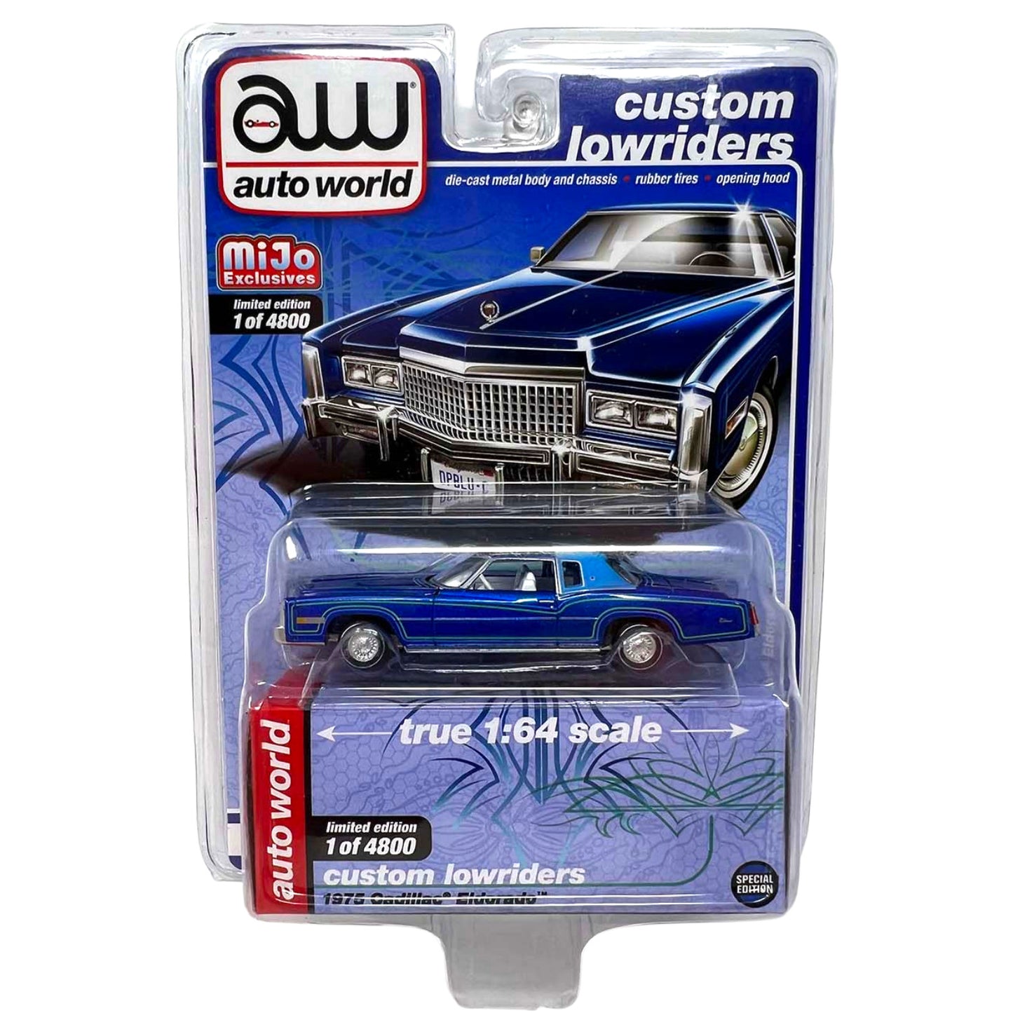 Auto World 1975 Cadillac Eldorado Custom Lowriders MiJo Exclusive 1:64 Diecast