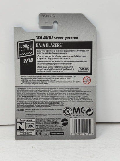 Hot Wheels Baja Blazers 1984 Audi Sport Quattro 1:64 Diecast White