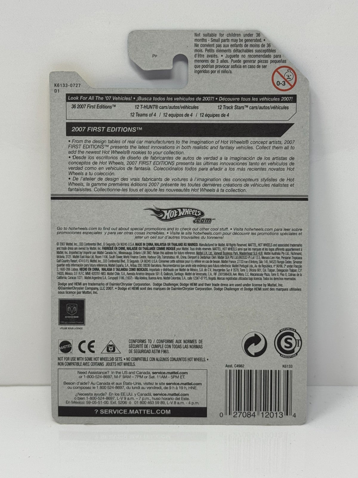 Hot Wheels First Editions Dodge Challenger Concept 1:64 Diecast Gray