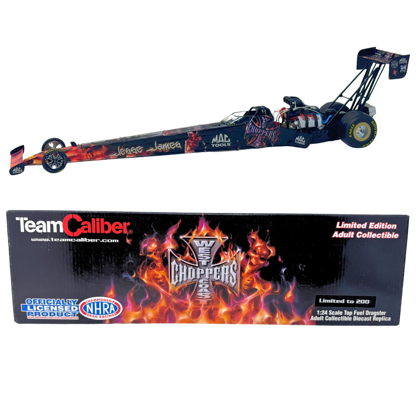 Team Caliber NHRA Scott Kalitta West Coast Choppers Top Fuel Drag 1:24 Diecast