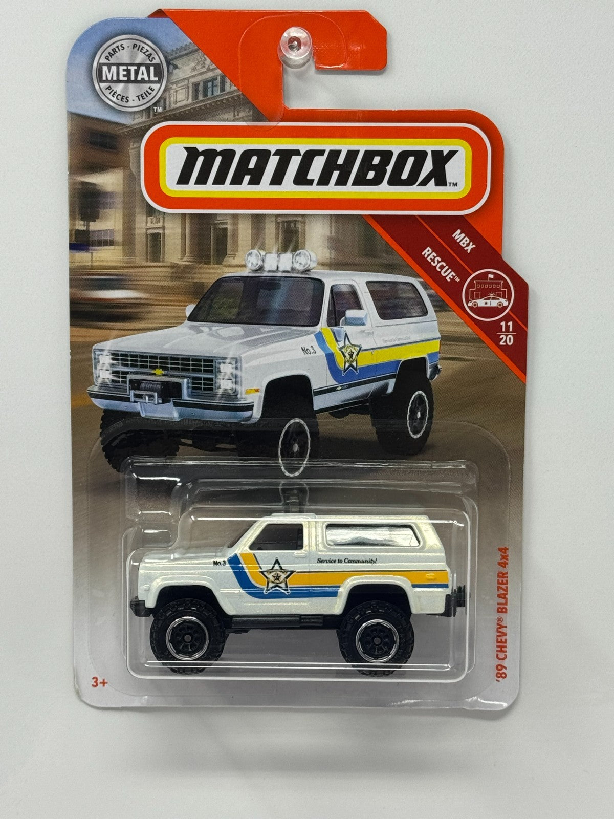 Matchbox MBX Rescue 1989 Chevy Blazer 4x4 1:64 Diecast