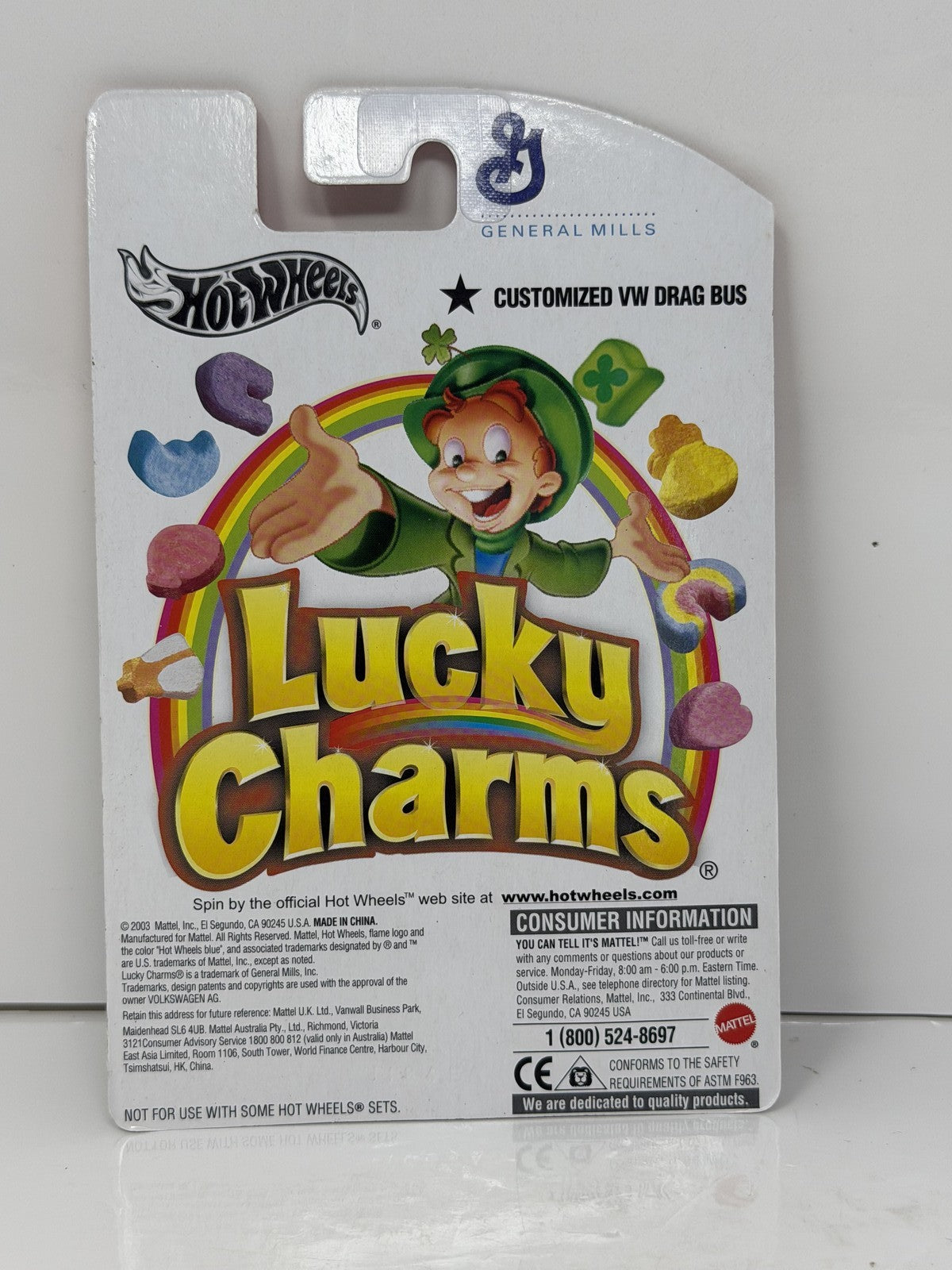 Hot Wheels Lucky Charms Customized VW Drag Bus General Mills 1:64 Diecast