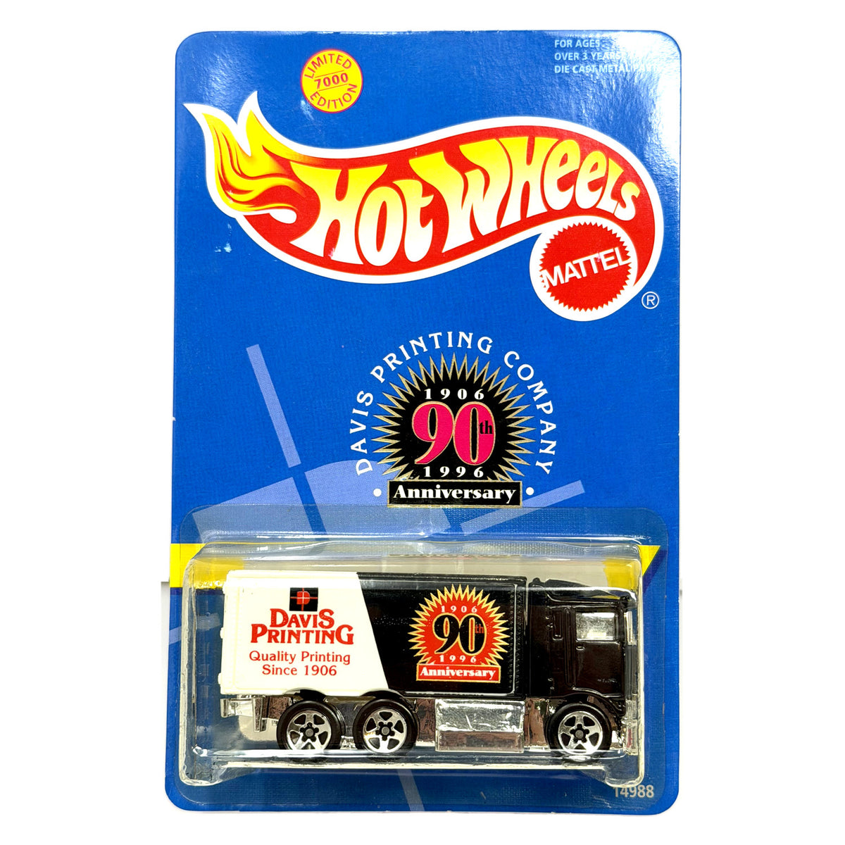 Hot Wheels Davis Printing 90th Anniversary Hiway Hauler 1:64 Diecast