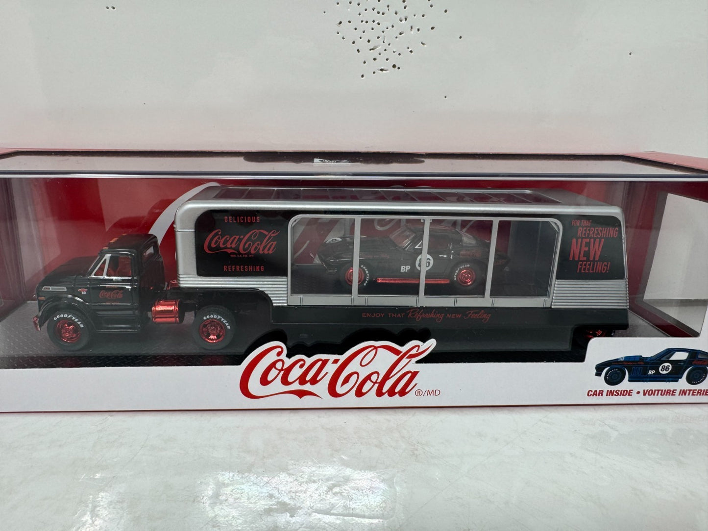 M2 Auto Haulers Coca-Cola 1967 Chevy C60 1966 Chevy Corvette CHASE 1:64 Diecast