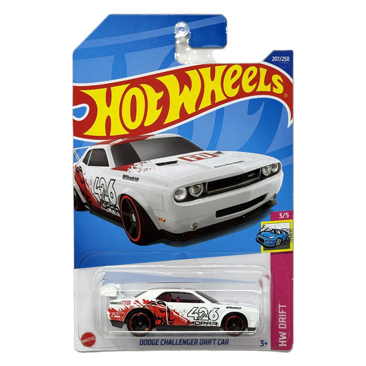 Hot Wheels Drift Dodge Challenger Drift Car 1:64 Diecast White