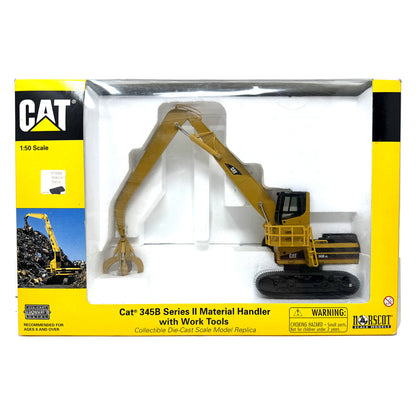 Norscot CAT 345B Series II Material Handler with Work Tools 1:50 Scale Diecast