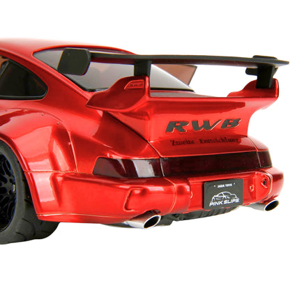 Jada Pink Slips Porsche 911 RWB Body Kit Red Chrome 1:18 Diecast