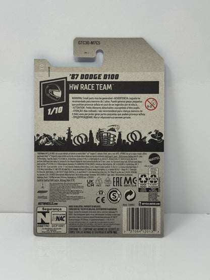 Hot Wheels Race Team 1987 Dodge D100 1:64 Diecast