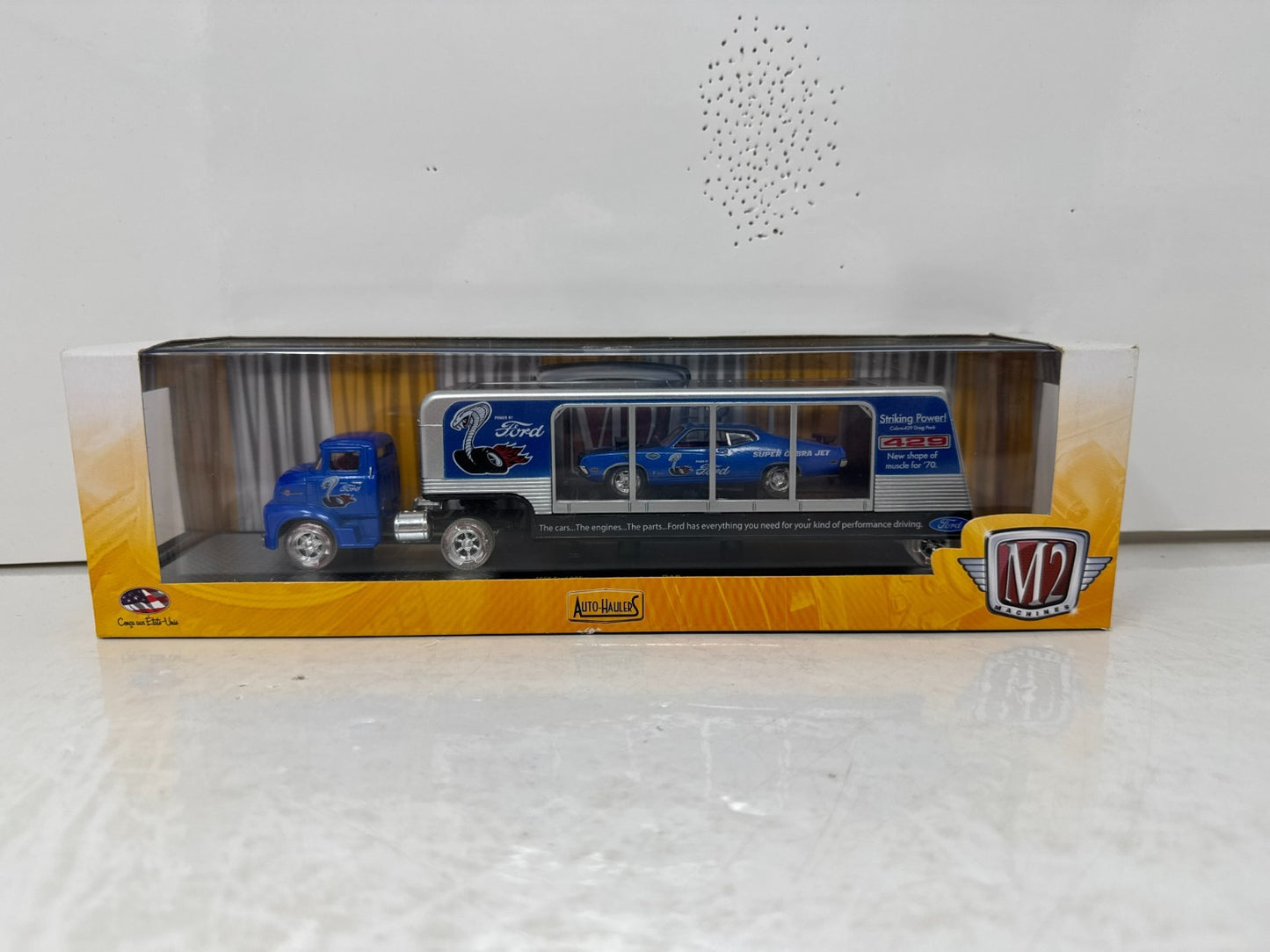 M2 Auto-Haulers 1956 Ford COE & 1970 Ford Torino Cobra CHASE 1:64 Diecast