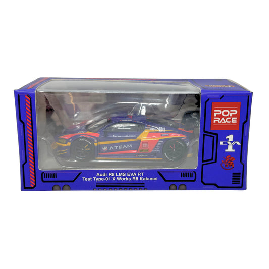 Pop Race EVA RT Audi R8 LMS Type-01 X Works R8 Kakuisei 1:64 Diecast