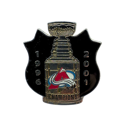 Colorado Avalanche 1996 2001 Stanley Cup Champions NHL Lapel Pin
