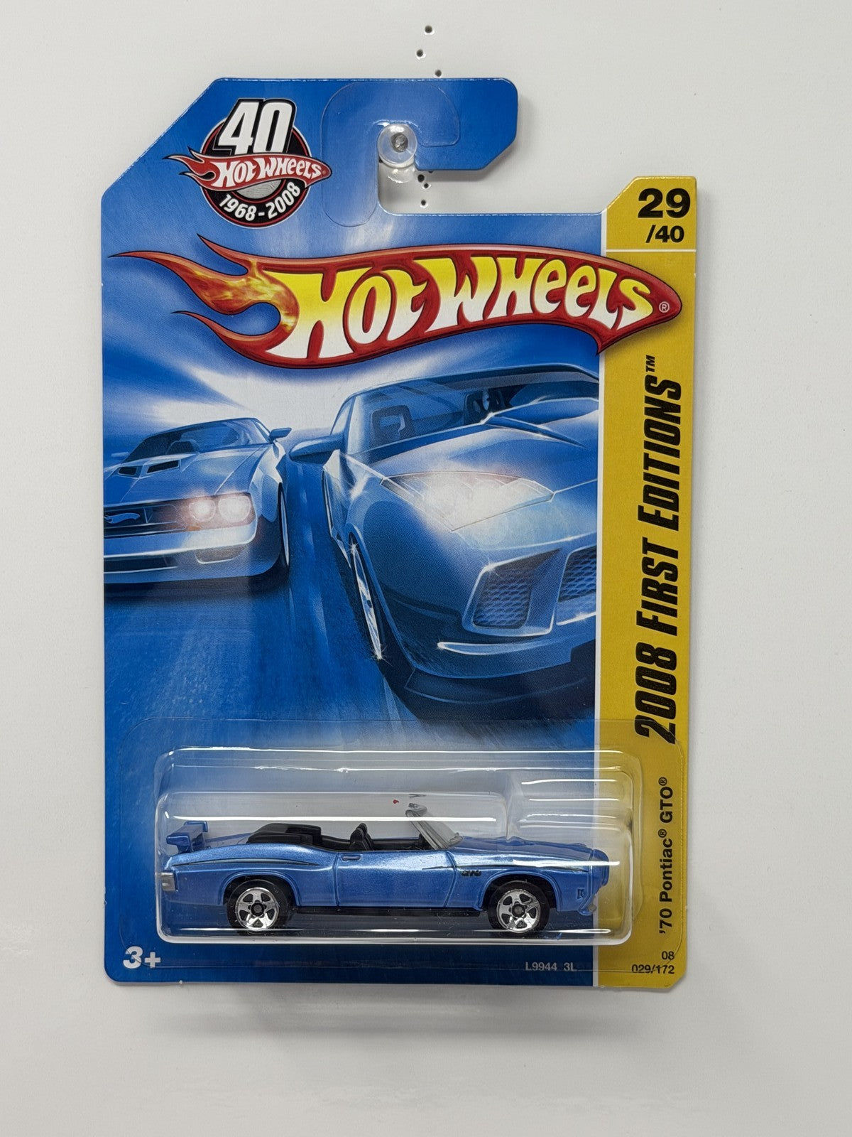 Hot Wheels 2008 First Editions 1970 Pontiac GTO 1:64 Diecast Blue