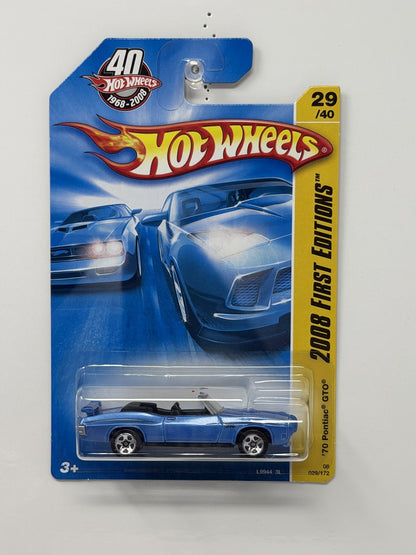 Hot Wheels 2008 First Editions 1970 Pontiac GTO 1:64 Diecast Blue