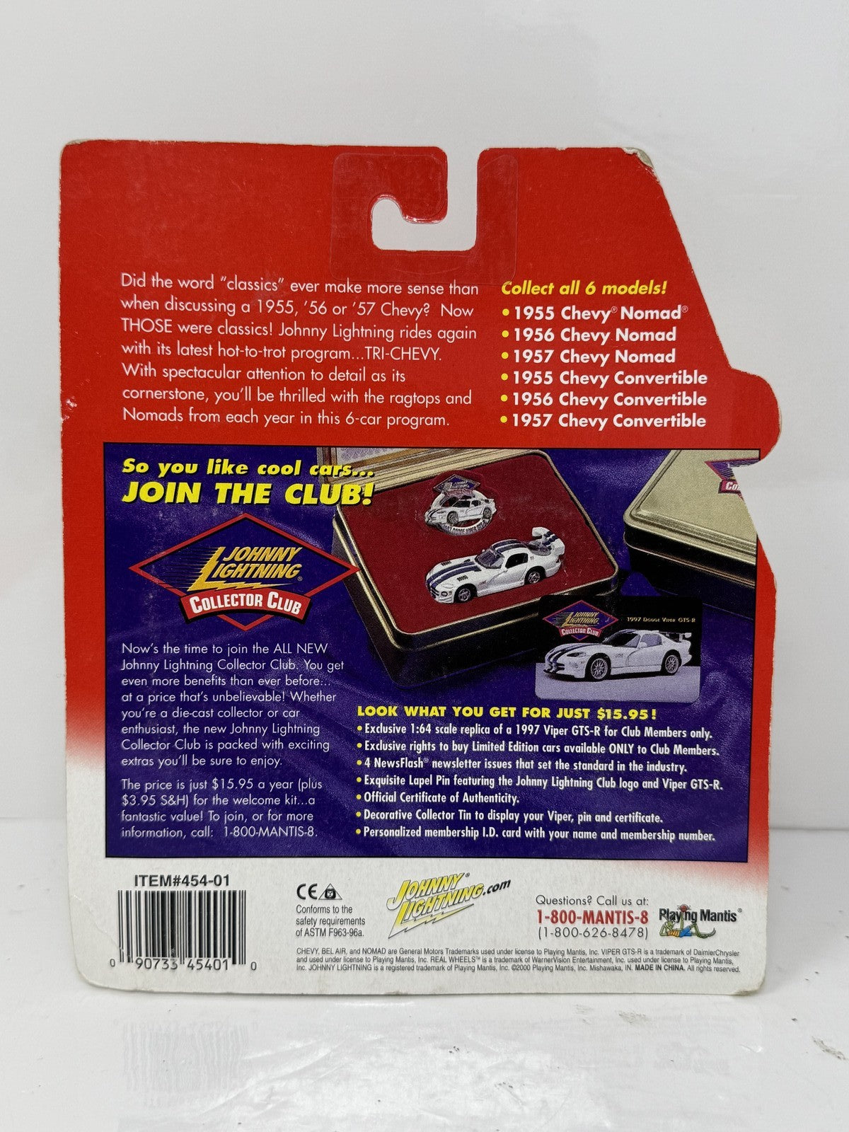 Johnny Lightning Tri-Chevy 1956 Chevrolet Bel Air 1:64 Diecast