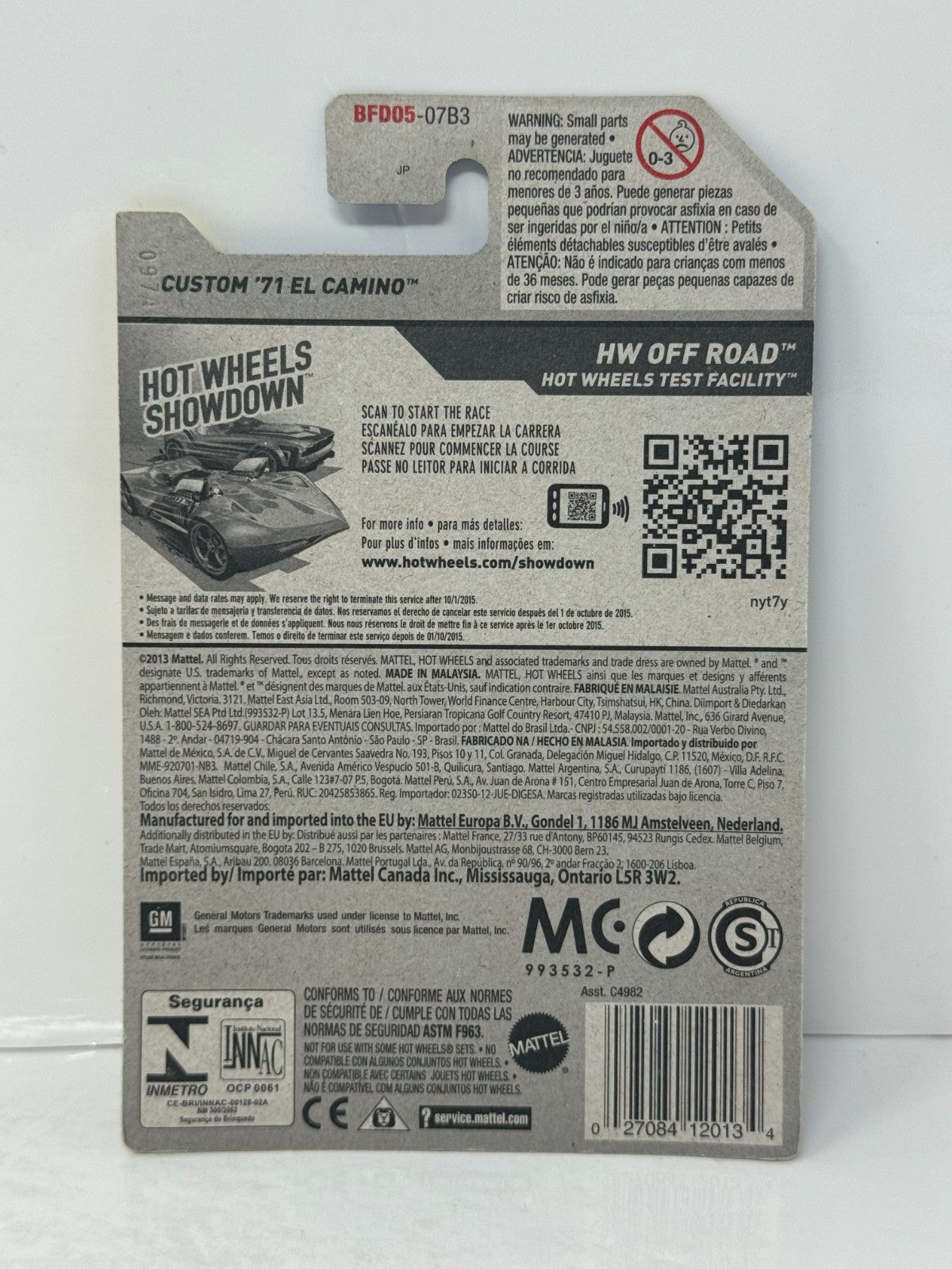Hot Wheels Treasure Hunt 1971 Chevy El Camino 1:64 Diecast