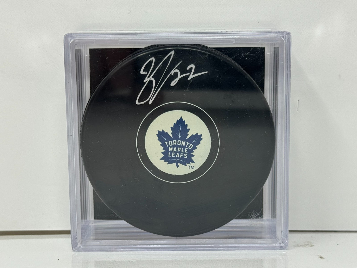 Nikita Zaitsev Toronto Maple Leafs Signed NHL Autograph Puck Silver Auto V2
