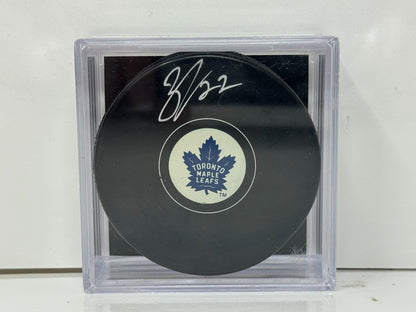 Nikita Zaitsev Toronto Maple Leafs Signed NHL Autograph Puck Silver Auto V2