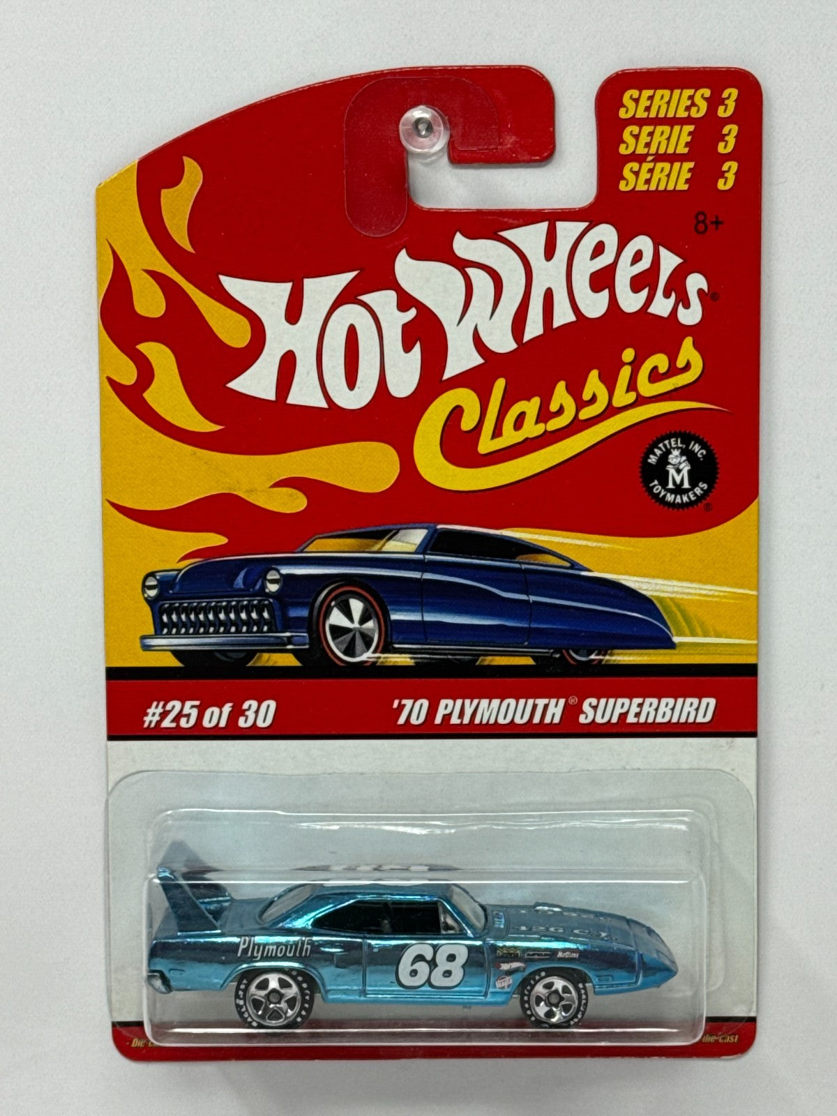 Hot Wheels Classics 1970 Plymouth Superbird Blue Race Deco 1:64 Diecast