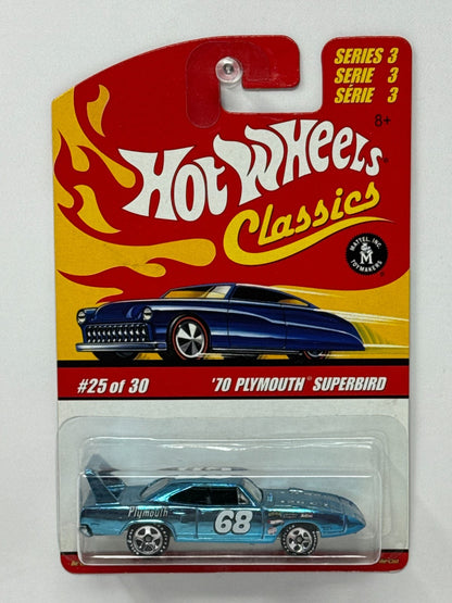 Hot Wheels Classics 1970 Plymouth Superbird Blue Race Deco 1:64 Diecast