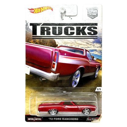 Hot Wheels Trucks 1972 Ford Ranchero 1:64 Diecast Real Riders
