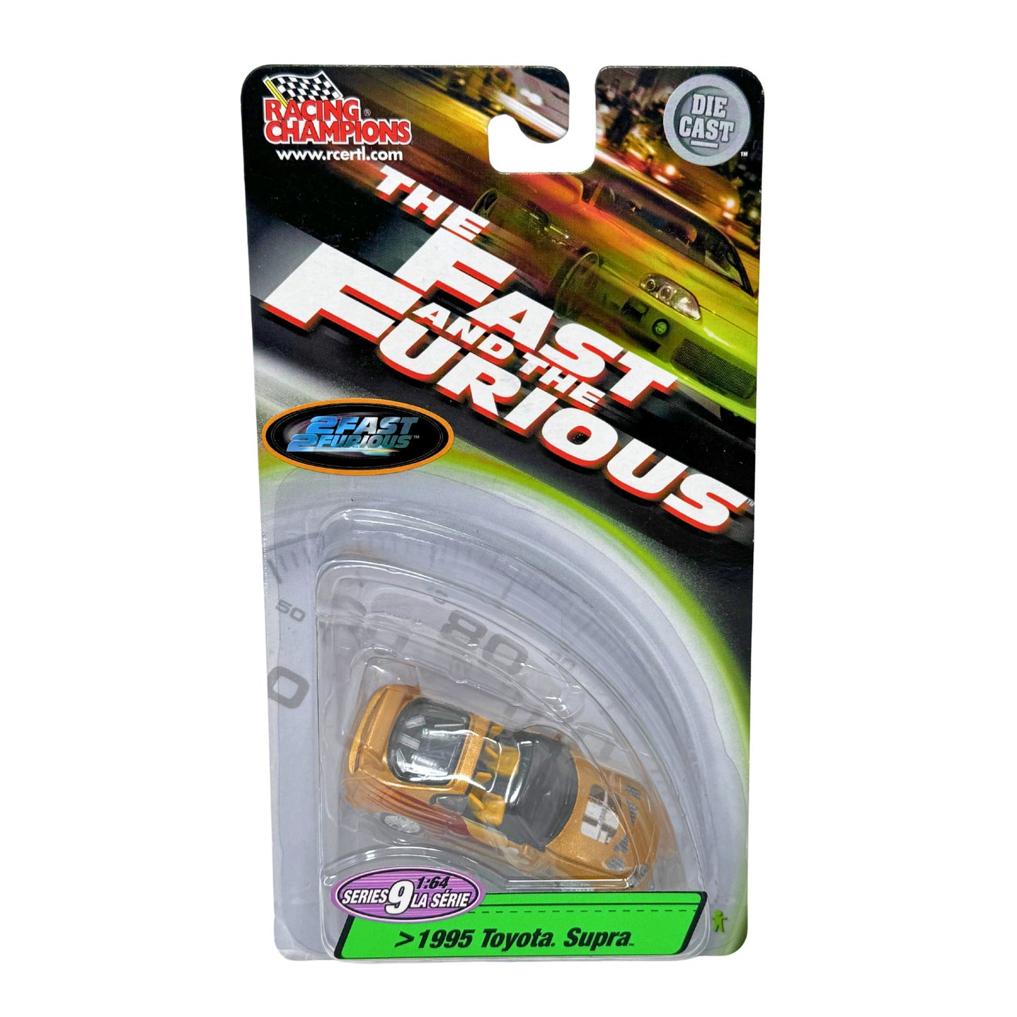 Racing Champions 2 Fast 2 Furious 1995 Toyota Supra Gold 1:64 Diecast