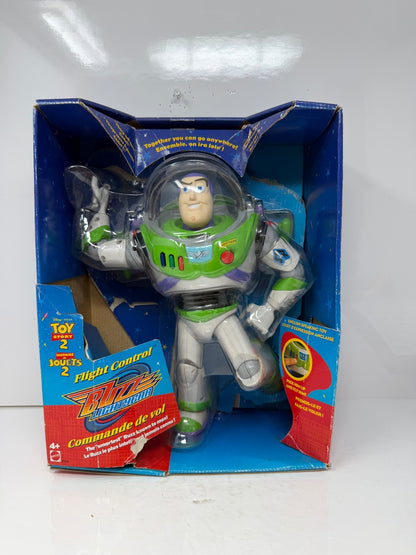 Vintage 1999 Mattel Toy Story 2 Buzz Lightyear Flight Control Talking Action Fig