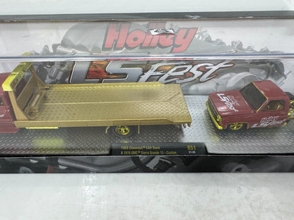 M2 Machines Holley LS Fest 1976 GMC Sierra Grande 15 & Hauler CHASE 1:64 Diecast