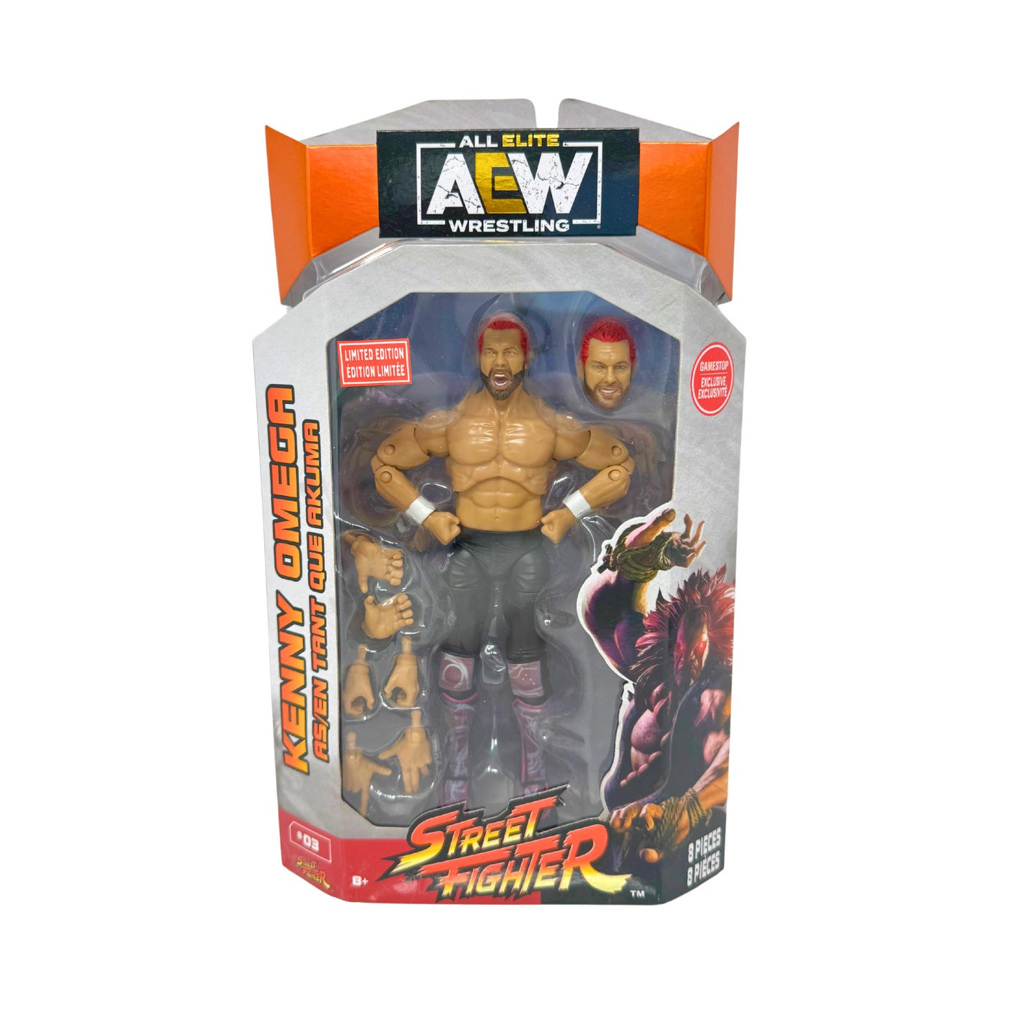 Jazwares AEW Street Fighter Kenny Omega Akuma Action Figure